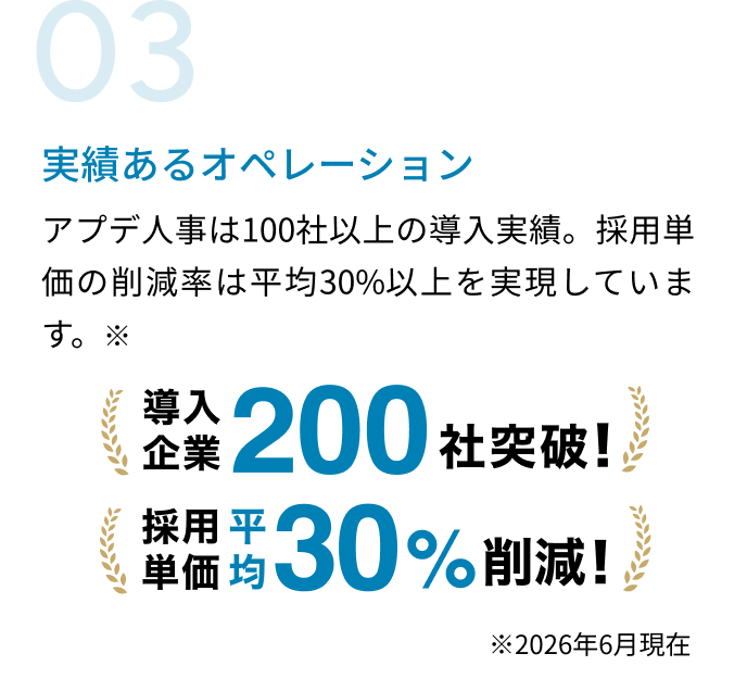 特徴03｜実績あるオペレーション